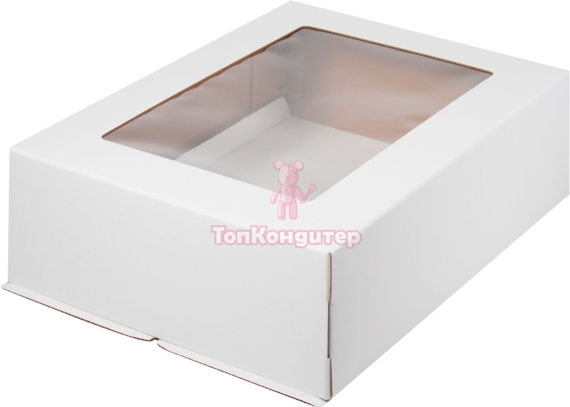 Коробка для торта 40 см*30 см*12 см с окном