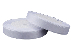 Лента атласная 1,2 см Белый 23 м